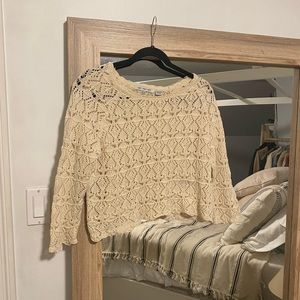 EIGHT EIGHT EIGHT CROCHET CROPPED TOP - Size MEDIUM